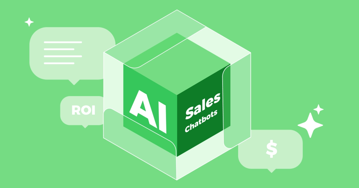 Grafică promoțională AI Sales Chatbots