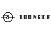 Logotyp klienta Rudholm Group (referencja / marka korzystająca z Livespace).