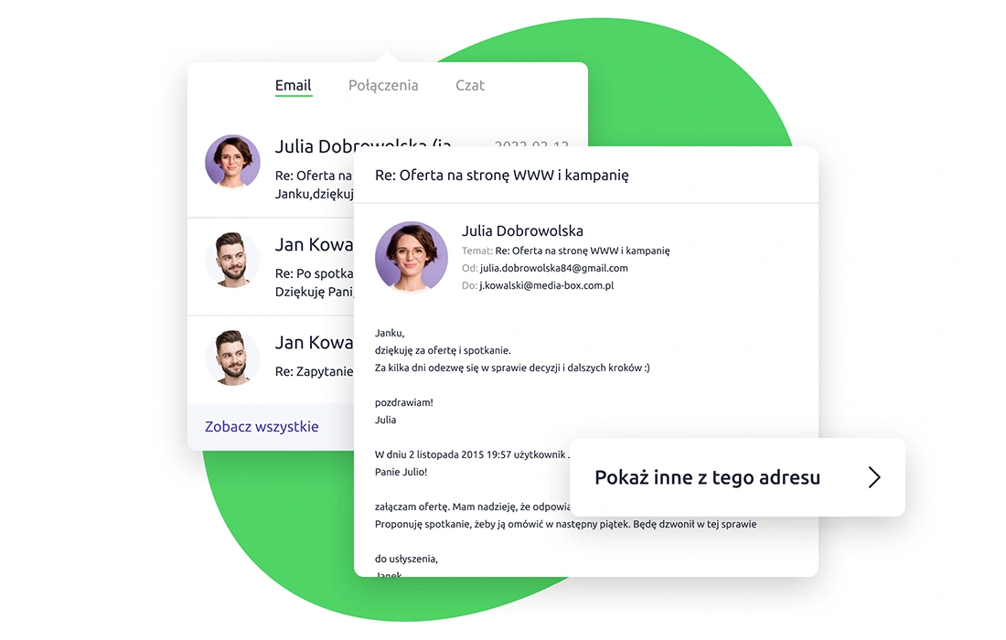 Rozmawiaj z klientami bez wychodzenia z CRM