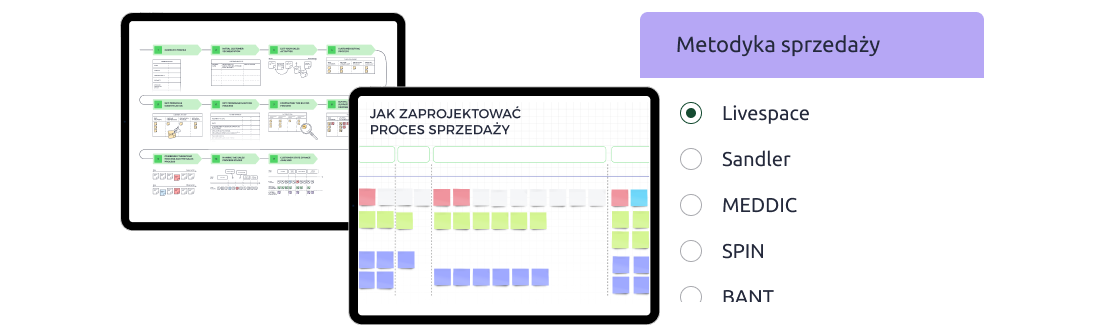 Livespace: projektowanie procesu sprzedaży i wybór metodyki (Livespace, Sandler, MEDDIC, SPIN, BANT)